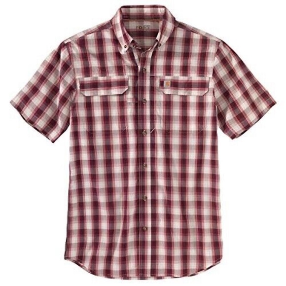 🆕Carhartt Force Men's Relaxed Fit Plaid SS Button Down Shirt ~ Size Medium - Picture 2 of 9